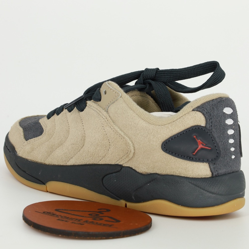 Jordan Session Sneakers Suede Khaki Anthracite Varsity Red Boys Size 7Y‎ NWOB